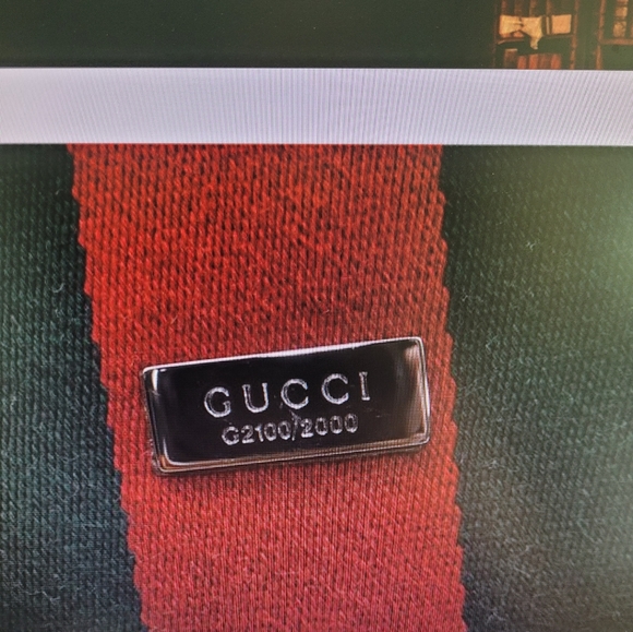 ***SOLD***GUCCI~LIMITED EDITION~SHERRY LINE~-EXTRA WIDE STRIPE~TOTE - Picture 4 of 13